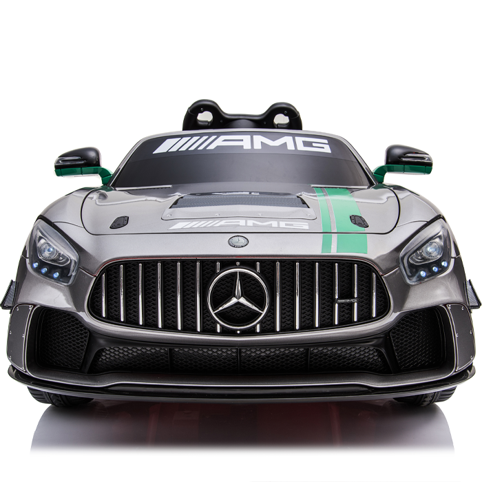 Kids Electric Ride On Car Mercedes GT4 AMG Silver Gloss - Image 6